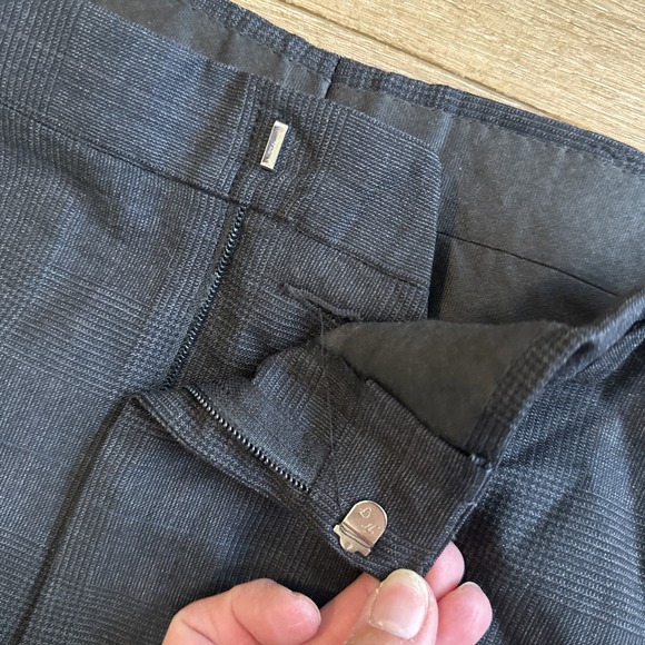 Jos A Bank Men's 100% Pure Wool Suit Black Checked 44L/36x30 USA Business - Picture 12 of 16